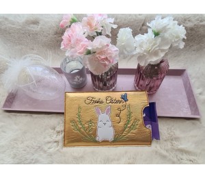 Stickdatei - Frohe Ostern Hase im Kranz inkl. Einzeldateien